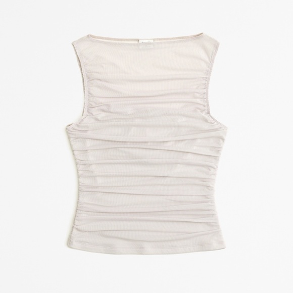 Abercrombie Mesh Ruched Slash Top - Picture 1 of 2